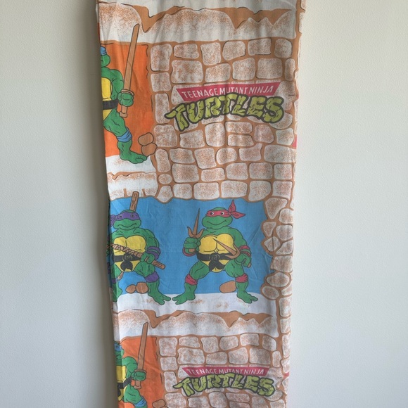 Vintage twin Teenage Mutant Ninja Turtles flat sheet - Picture 12 of 12